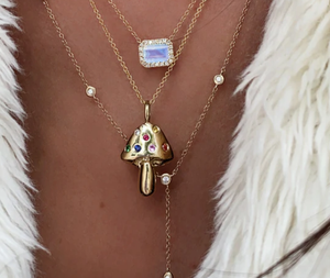 Colgantes Finos con Forma de Hongo Mágico de Circonita Cúbica Arcoíris al por Mayor de Fábrica para Mujer - Product Image 3