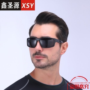 Lunettes de soleil de sport unisexes UV400 avec verres PC, type 3, protection solaire pour le cyclisme, la conduite et les activités de plein air, monture quadrilatère - Product Image 4