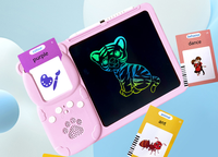 Tableau d'écriture et de dessin parlant portable, jouet éducatif, 112 cartes flash, plastique, alimenté par piles, pour enfants de 2 à 8 ans