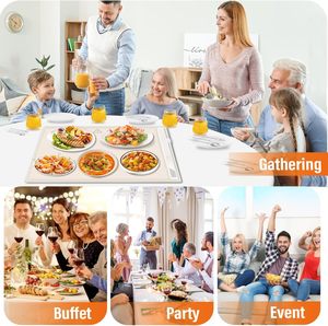 Custom Portable Foldable Heating <b>Plate</b> <b>Mat</b> Table Silicone for Dinning Table Food Warming - Product Image 5