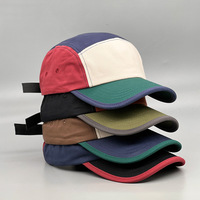 Gorra de Béisbol Deportiva con Logotipo Bordado Personalizado, 5 Paneles, para Hombre, Al Por Mayor, de Lona, Gorra Hip-Hop Original