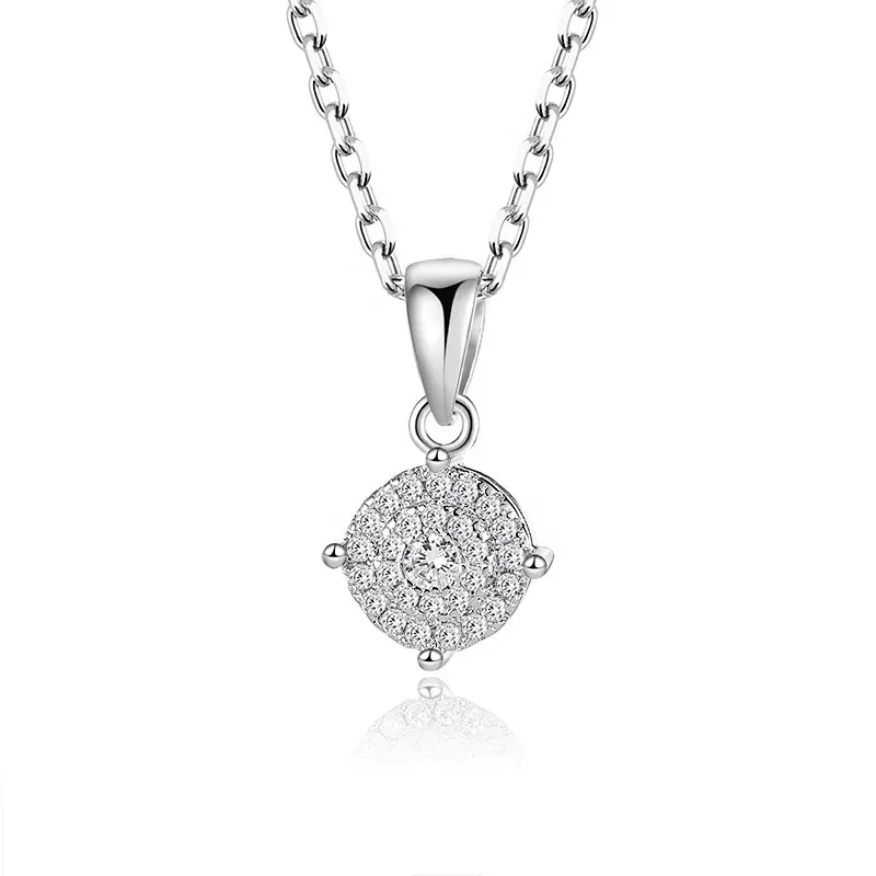 new women's jewelry trends custom pendant logo 925 silver necklace