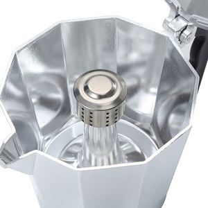 <span class=keywords><strong>Cafetera</strong></span> Espresso de Estilo Simple para Estufa, de Aluminio con Asa Marrón, de Alta Calidad, para 1/2/3/6/9 Tazas - Product Image 4