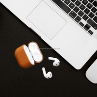 Couleurs et matériaux personnalisables Production en usine Étuis pour écouteurs pour airpods Étui pour écouteurs en cuir airpod Max Pebbled Leather