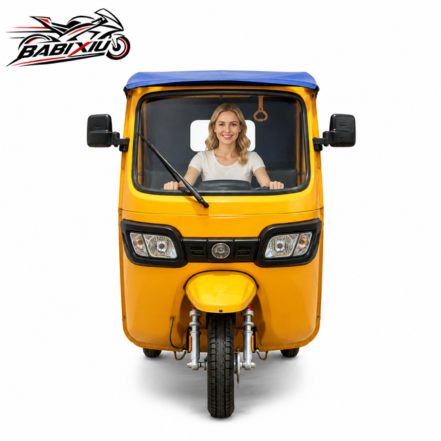 TVS King Deluxe 3-Wheeler Open Motorized Electric Cargo Tricycle 48V Golden
