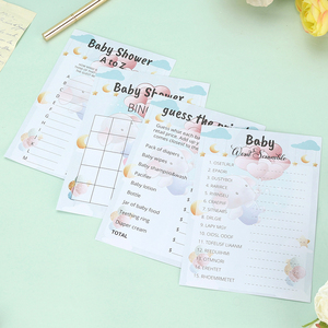 Jeu de bingo personnalisé pour bébé Guess Who Descriptions et souhaits de bébé Cartes pour prix de douche de bébé - Product Image 1