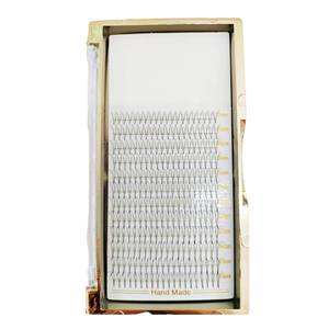 Cils synthétiques de haute qualité faits à la main 2D/12 lignes, qui brillent dans le noir, doux, lisses, application facile de la colle, nom de marque personnalisable - Product Image 2