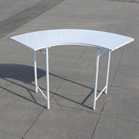 Support à fleurs décoratif pour table de dessert, en fer forgé émaillé, semi-circulaire en forme de S, 75/80 cm, pour mariages en extérieur transfrontaliers