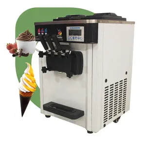 Máquina de helado italiana profesional, fabricante de valor comercial, 3 sabores, 5kg, económico, para tienda