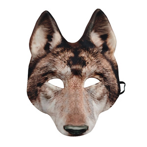 Nouveau Masque de Loup Intégral HLC pour Fête d'<span class=keywords><strong>Halloween</strong></span>, Masque de Loup Amusant pour Défilé du Mardi Gras, Mascarade, Cosplay, Fêtes et Nouveautés - Product Image 4