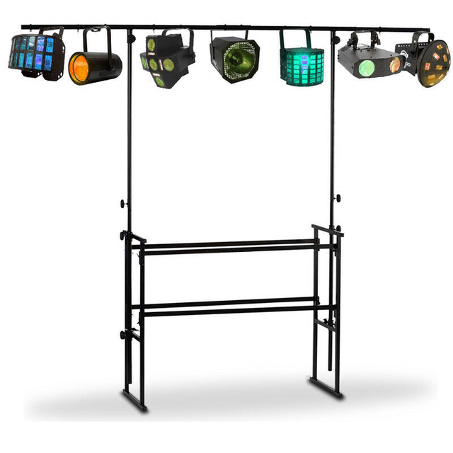 Audio 4ft Adjustable Mobile DJ Table Stand Lighting Bar
