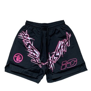 Custom 100% Cotton French Terry Acid-washed <b>Shorts</b>, Distressed Embroidered <b>Patch</b> Print, Sports Fleece Tracksuit, Unisex <b>Shorts</b> - Product Image 5
