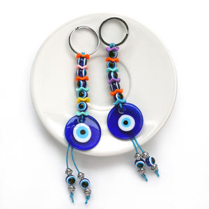 Turc bleu mauvais œil pendentif collier mode chaîne de perles <span class=keywords><strong>porte</strong></span>-clés avec tenture murale décor mauvais œil <span class=keywords><strong>porte</strong></span>-clés - Product Image 4