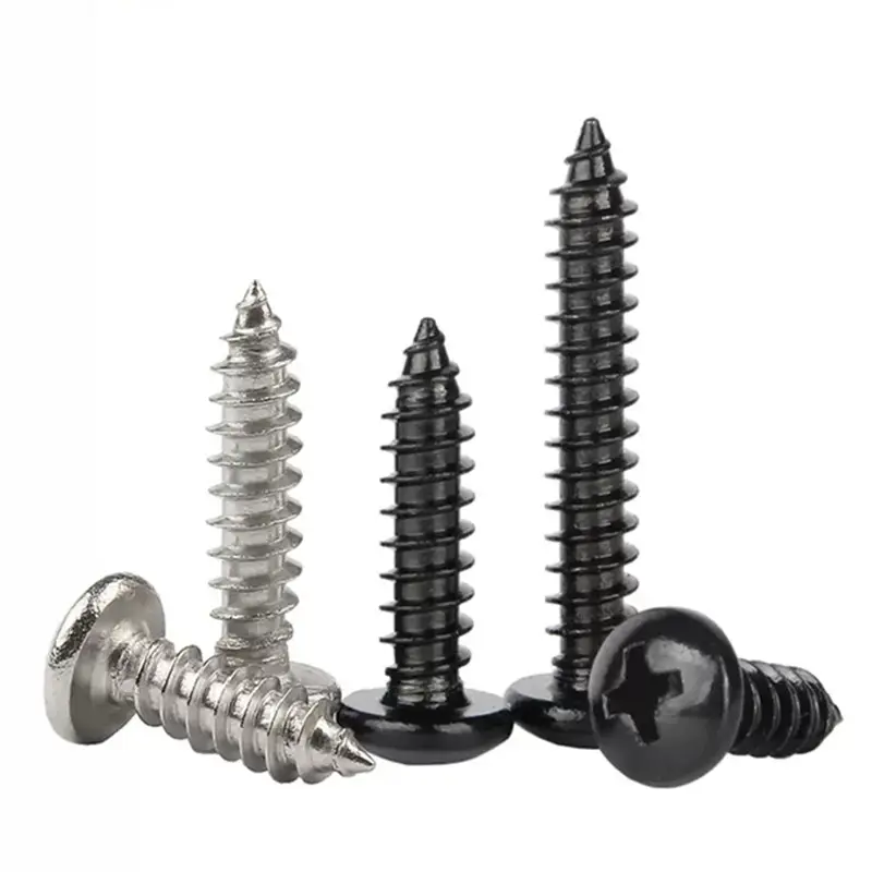 Galvanized M6 x 16mm 28mm Self Tapping Screw DIN 7981 Inox Round Pan Head Phillips Drive Cross Recessed Wood Screws M3 x 4mm