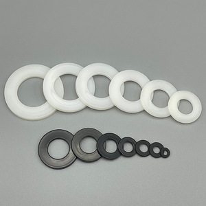 M2 M2.5 M3 M4 M5 M6 M8 <span class=keywords><strong>M10</strong></span> M12 M14 M16 M18 M20 M22 Grande <span class=keywords><strong>Rondelle</strong></span> Nylon Blanc Noir Joint Rond Uni Cale Plastique Rondelles Plates - Product Image 5