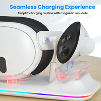 Chargeur LED RGB sécurisé, accessoires tiers, accessoires VR 3 de haute qualité, station de charge pour Meta