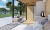 Villa préfabriquée modulaire Cabine Apple Maisons conteneurs étanches pour hôtel-pour chambre à coucher et salon