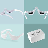 Lunettes de massage pour les yeux avec thérapie par lumière rouge pour réduire les cernes, les poches sous les yeux et les gonflements, avec micro-courant