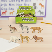 Jouets d'animaux sauvages en plastique, léopard et lion, animaux de la jungle