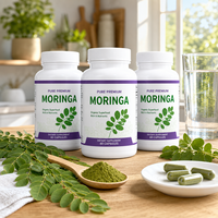 Moringa Oleifera 120 Kapsul 100% Bubuk Daun Murni untuk Dewasa Meningkatkan Daya Ingat & Kualitas Tidur