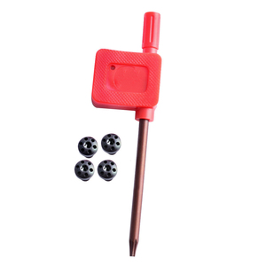Factory Custom Red Flag <b>T8</b> <b>Torx</b> <b>Screwdriver</b> Set 4pcs Alloy Steel Screws CNC Tool Holder DIY Repair Outdoor Equipment HD - Product Image 1