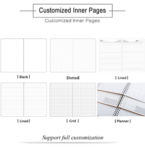 Bìa cứng tùy chỉnh 2024 2025 xoắn ốc máy tính xách tay bìa cứng A5 cuộc sống Tạp Chí máy tính xách tay Nhật ký kế hoạch in logo mô hình PVC Bìa - Product Image 5