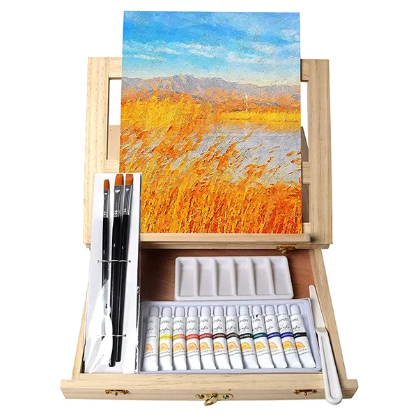 Conjunto de pintura de madeira, kit de pintura de mesa testável, inclui placa de pintura acrílica