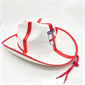 Sombrero Vaquero Personalizado con Temática Deportiva, Bandera <span class=keywords><strong>de</strong></span> Inglaterra <span class=keywords><strong>de</strong></span> San Jorge, Informal, para Exteriores, 100% Poliéster, Venta al por Mayor, para Viajes y Pesca - Product Image 5
