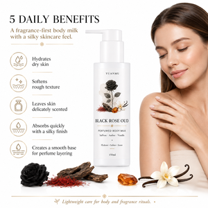 <span class=keywords><strong>Lait</strong></span> Corporel Parfumé Superposable Rose Noire Oud Hydratant Adoucissant Parfum Longue Durée - Product Image 5