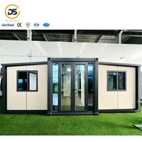 Casa Contenedor Expandible y Plegable de Acero, de Doble Ala, Transpirable, Contemporánea, Edificio de Oficinas, Casa Modular Prefabricada, China