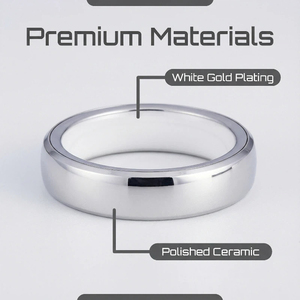 Anneau de paiement en céramique plaqué or blanc 5 mm, vente en gros OEM/ODM pour <span class=keywords><strong>carte</strong></span> bancaire, <span class=keywords><strong>carte</strong></span> de crédit, paiement sans contact, anneau portable - Product Image 2