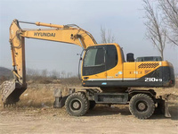 Excavatrice hydraulique utilisée de roue de Hyundai 210w-9, excavatrice de roue de Hyundai