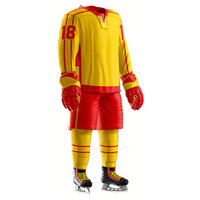 Uniforme de Hockey sobre Hielo al Por Mayor a Precio Económico, de Alta Calidad, Hecho a Medida, Diseño Personalizado, Transpirable, Cómodo e Impermeable