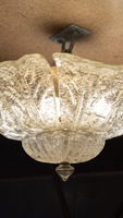 Lustre ou Plafonnier en Verre de Murano en Forme de Feuille