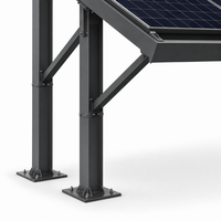 Structure de carport solaire résidentiel 5KW à cantilever simple, imperméable, avec panneaux photovoltaïques intégrés et haute efficacité