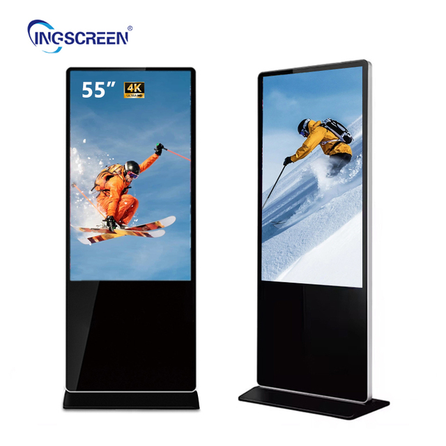 INGSCREEN Custom LCD Touch Screen Floor Standing Digital Signage Kiosk for Advertising with Android OS Customizable Color