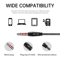 Écouteurs intra-auriculaires de gaming SOMIC TONE 3,5 mm avec basses puissantes, filaires, avec microphone et câble tressé pour smartphone – Vente en gros