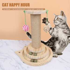 Grosir Pabrik Mainan Menara Kucing Kayu Lucu Tiang Penggaruk Kucing - Product Image 5