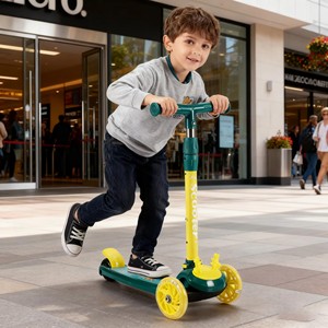 <span class=keywords><strong>Trottinette</strong></span> à 3 roues pliable certifiée EN71, légère et moderne, pour enfants de 3 à 10 ans, idéale pour l'extérieur – Meilleure vente à prix abordable - Product Image 1
