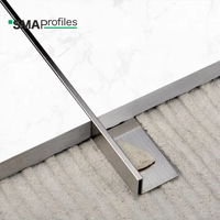 Profilés de carrelage en acier inoxydable 304, épaisseur 0,8 mm, profil en U moderne, finition miroir/brossée, durable pour appartement