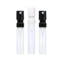 Lot de 100 flacons vaporisateurs miniatures en verre transparent de 1,5 ml, 2 ml, 2,5 ml pour échantillons de parfum, atomiseurs de poche vides