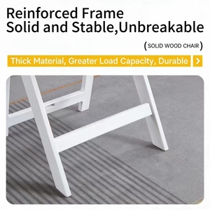 Chaise pliante blanche durable résistante aux intempéries pour terrasse extérieure, camping et événements intérieurs - Product Image 5