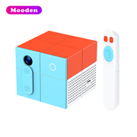 Consola de Juegos con Sensor de Movimiento AI Mooden M58 Cube, Consola de Juegos Interactiva Todo en Uno para el Hogar, Mini Proyector para Fiestas Familiares y Infantiles