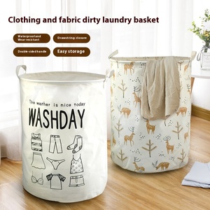 <span class=keywords><strong>Panier</strong></span> à linge pliable et imperméable avec logo personnalisé pour vêtements sales, <span class=keywords><strong>panier</strong></span> à linge en coton et lin, vente en gros au meilleur prix - Product Image 2