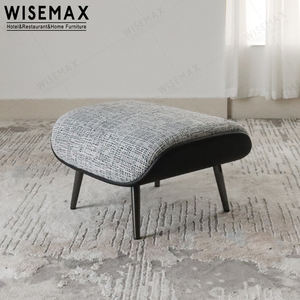 WISEMAX FURNITURE Chaise longue confortable en cuir souple et inclinable pour le loisir Fauteuil de canapé simple design Angie avec pouf - Product Image 6
