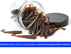 50pcs/Lot Soft Lures Silicone Worms Baits 5.5cm 6.5cm Worm Bait T Tail JNCFISH <strong>Thread</strong> Soft Bait <strong>Fishing</strong> Lure Set <strong>Fishing</strong> Tackle - Product Image 5