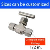 Fabricant de vannes de Shanghai, vanne à aiguille hydraulique à double embout en acier inoxydable 316SS, forgeage haute pression pour gaz, huile, eau