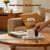 Chargeur rapide GaN 65W double USB-C et USB-A, prise EU, en stock, chargeur multi-ports GULFY