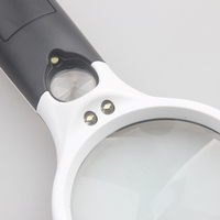 High Quality 75mm LED Illuminated Handheld Inspection Magnifier with LED Display Screen ABS Material for Reading