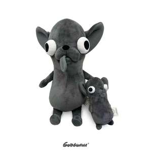 Divertido muñeco negro de peluche de Chihuahua con <span class=keywords><strong>ojos</strong></span> <span class=keywords><strong>locos</strong></span> y lengua suave personalizado al por mayor PP algodón relleno regalos para niños - Product Image 2